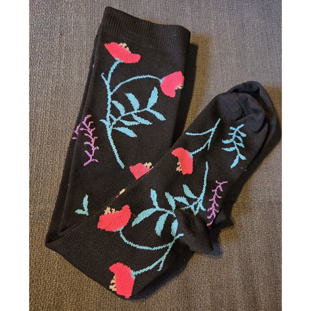 On Pair Compression Socks Women 15-20 mmHg Knee High Running Travel Cute Design